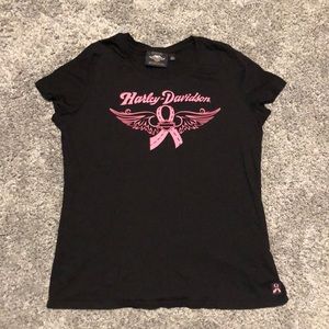 Brand New Harley Davidson Breast Cancer Shirt